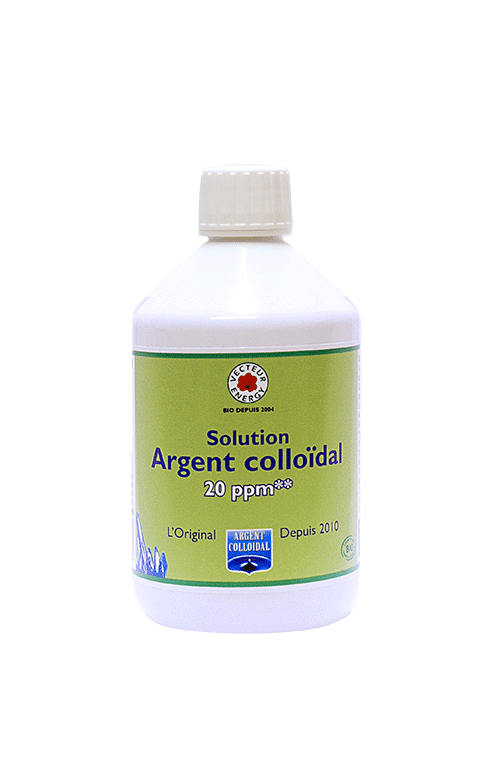 ARGENT COLLOÏDAL 20 PPM 500 ML Certifiée naturelle