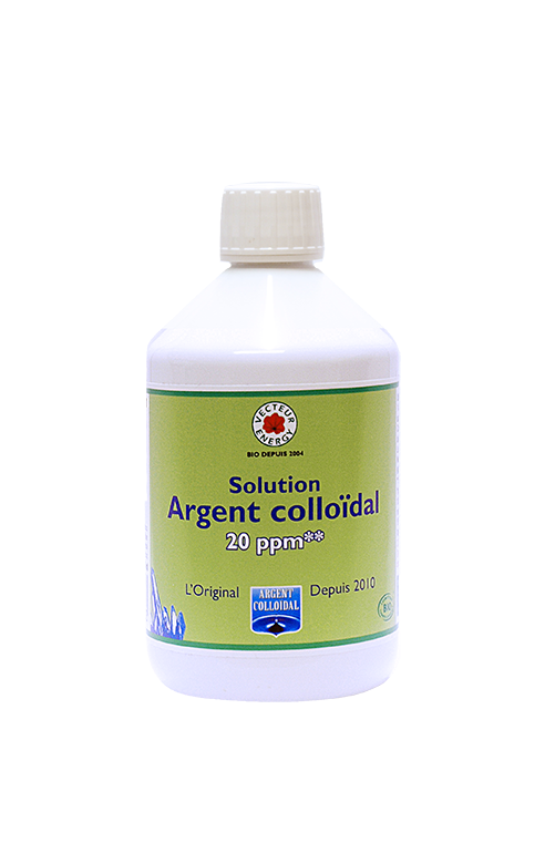 Solution Argent colloïdal 20 ppm 500 ml certifiée naturelle